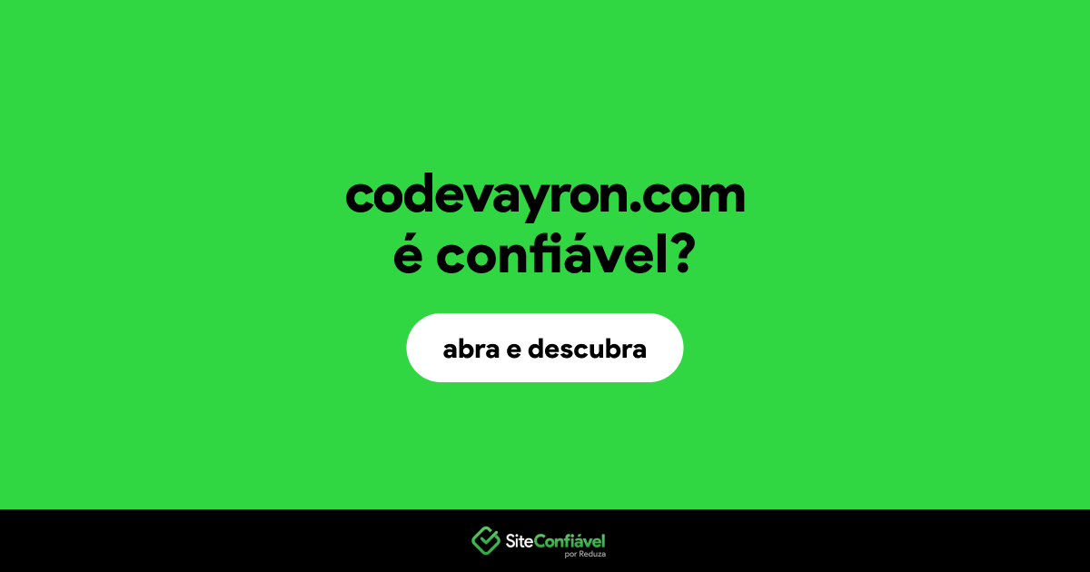 O site codevayron.com é confiável?