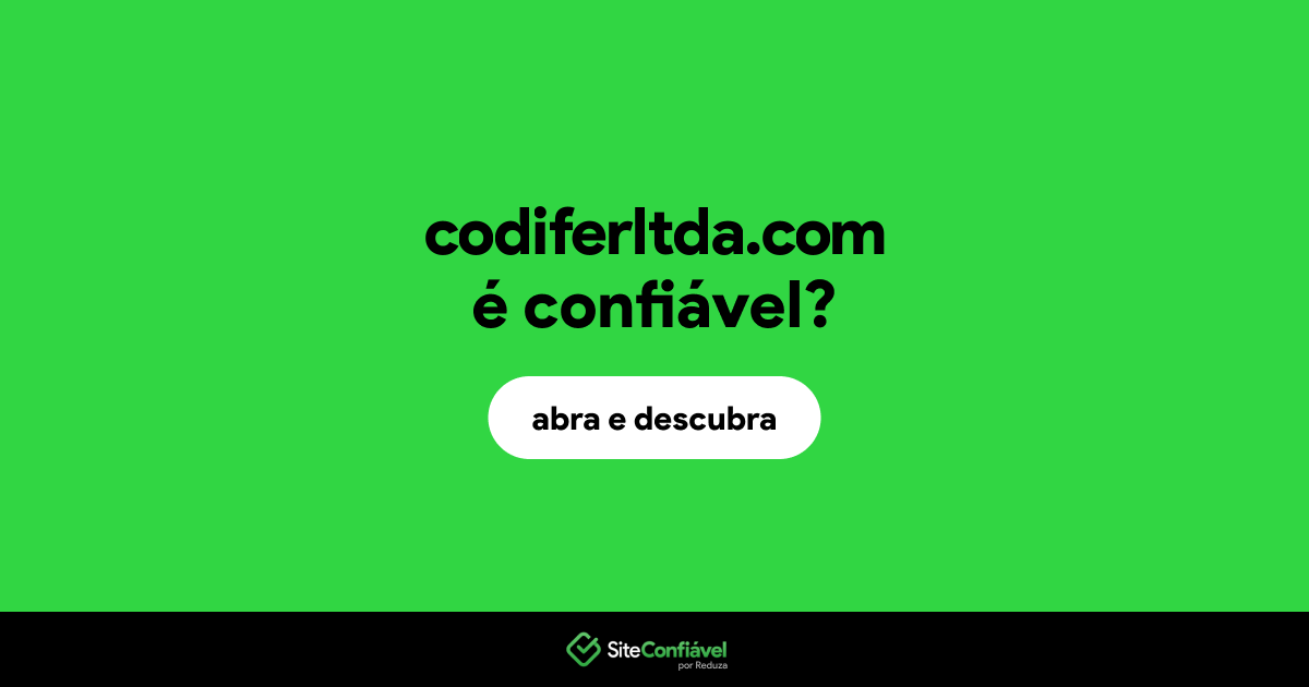 O site codiferltda.com é confiável?