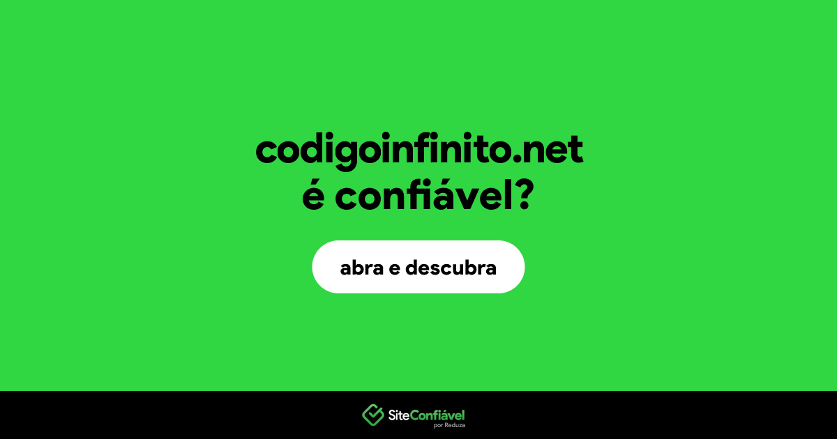 O site codigoinfinito.net é confiável?