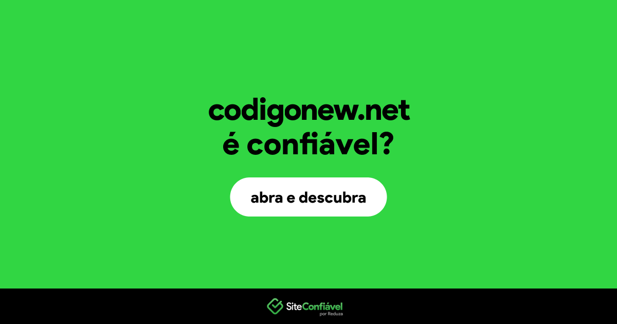 O site codigonew.net é confiável?
