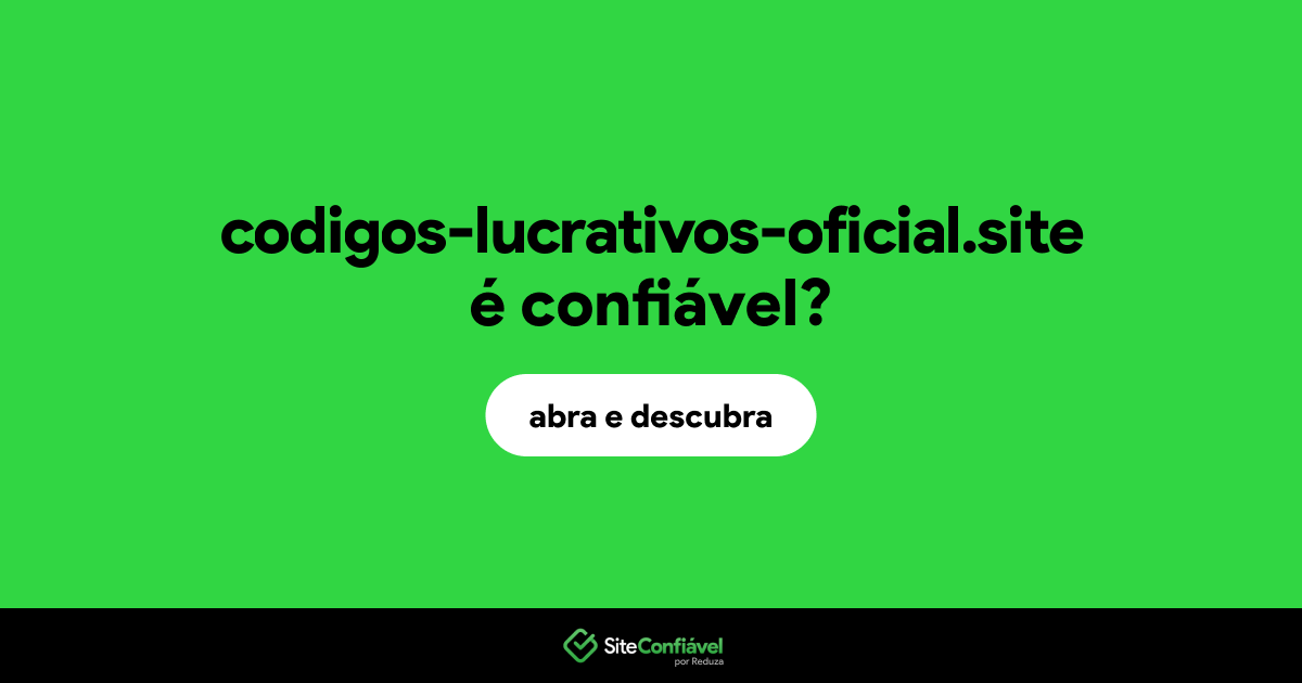 O site codigos-lucrativos-oficial.site é confiável?