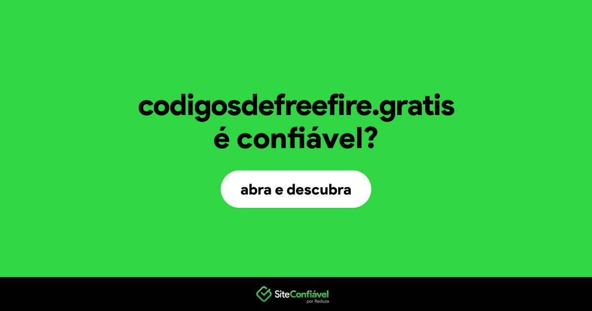O site codigosdefreefire.gratis é confiável?