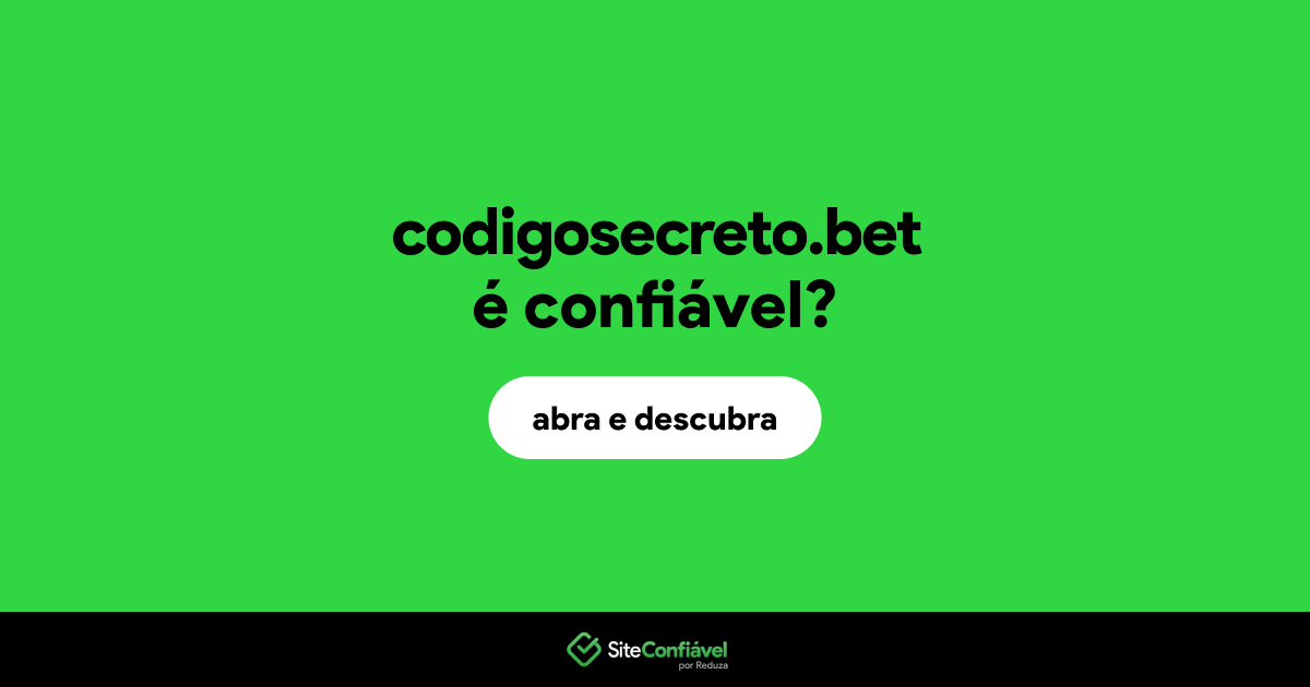 O site codigosecreto.bet é confiável?