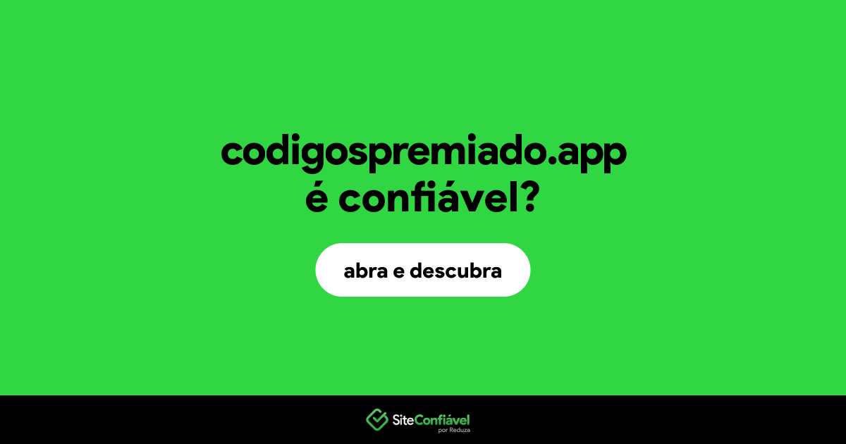 O site codigospremiado.app é confiável?