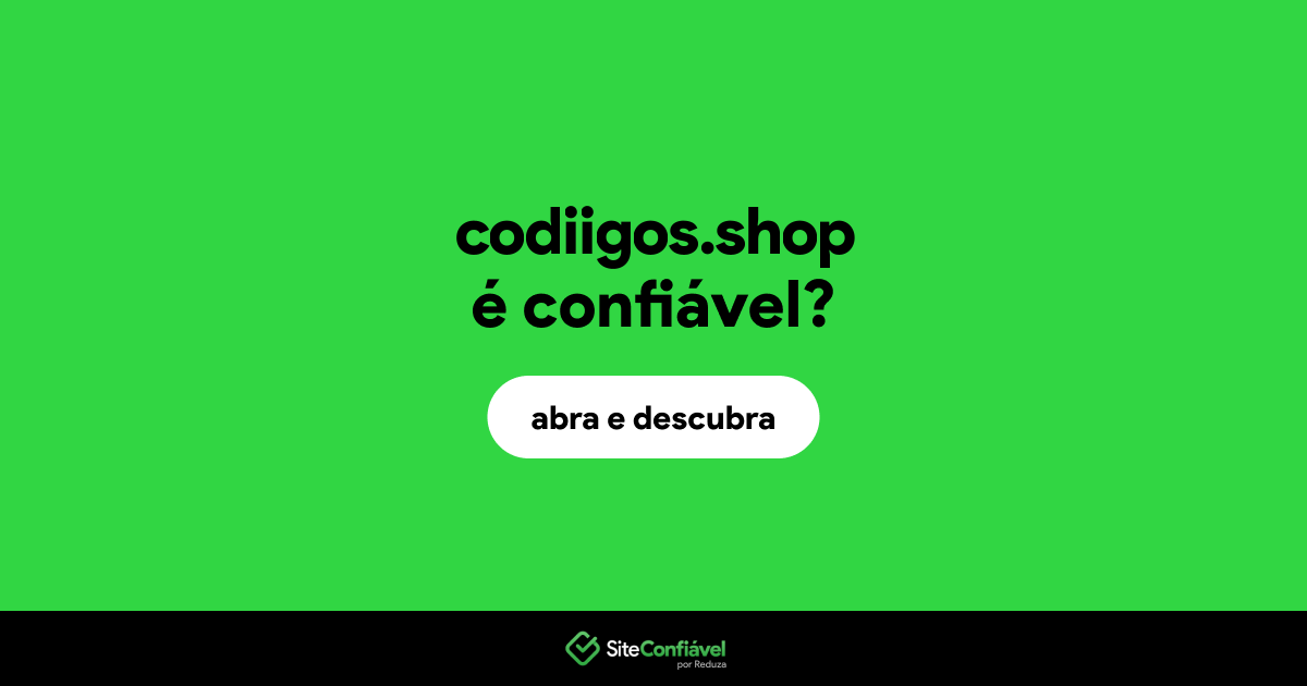 O site codiigos.shop é confiável?