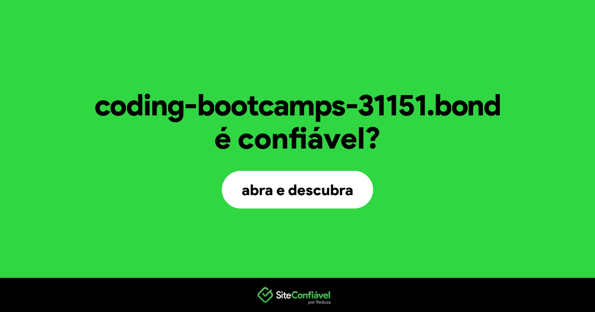 O site coding-bootcamps-31151.bond é confiável?