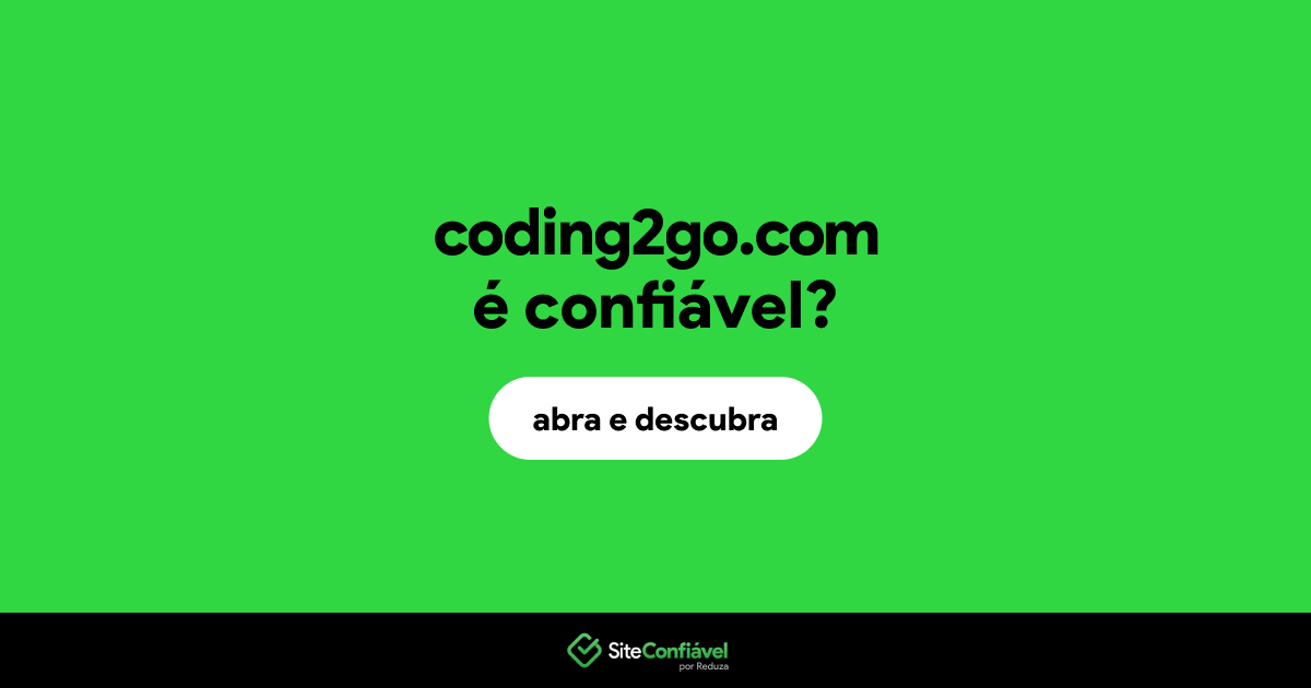 O site coding2go.com é confiável?