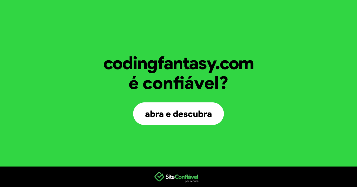 O site codingfantasy.com é confiável?