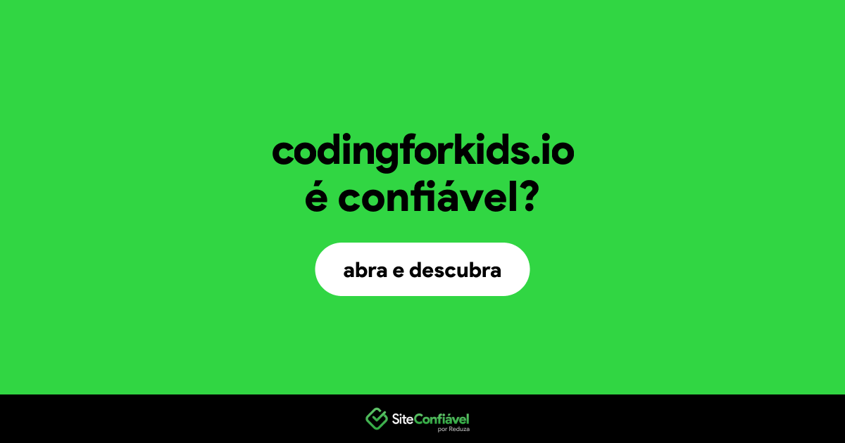 O site codingforkids.io é confiável?