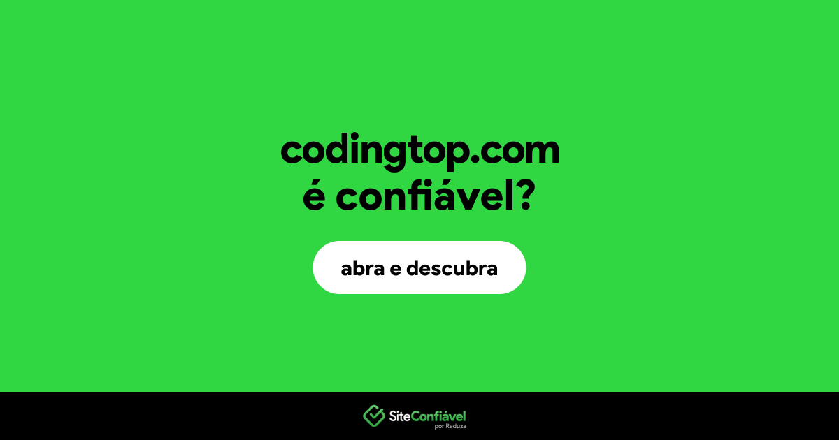 O site codingtop.com é confiável?