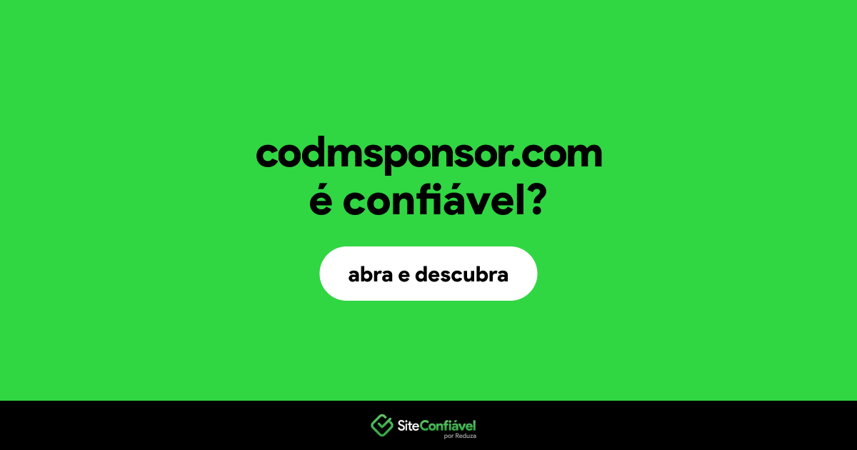 O site codmsponsor.com é confiável?