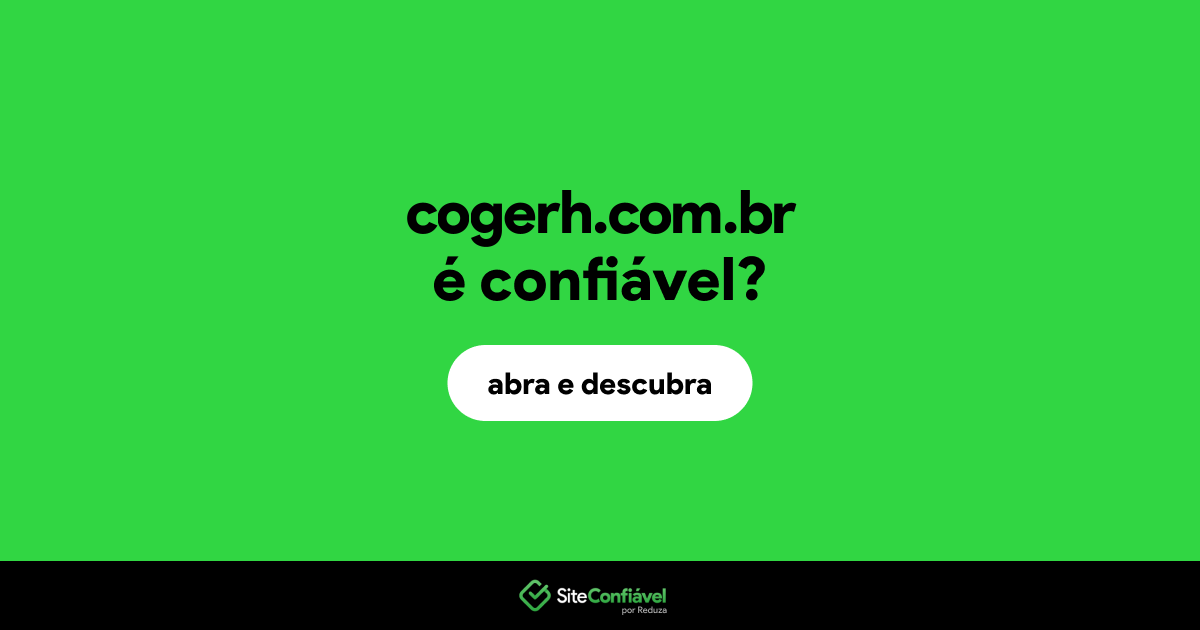 O site cogerh.com.br é confiável?