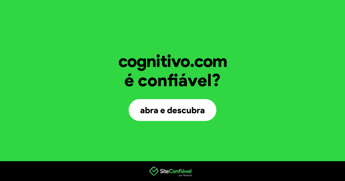 O site cognitivo.com é confiável?
