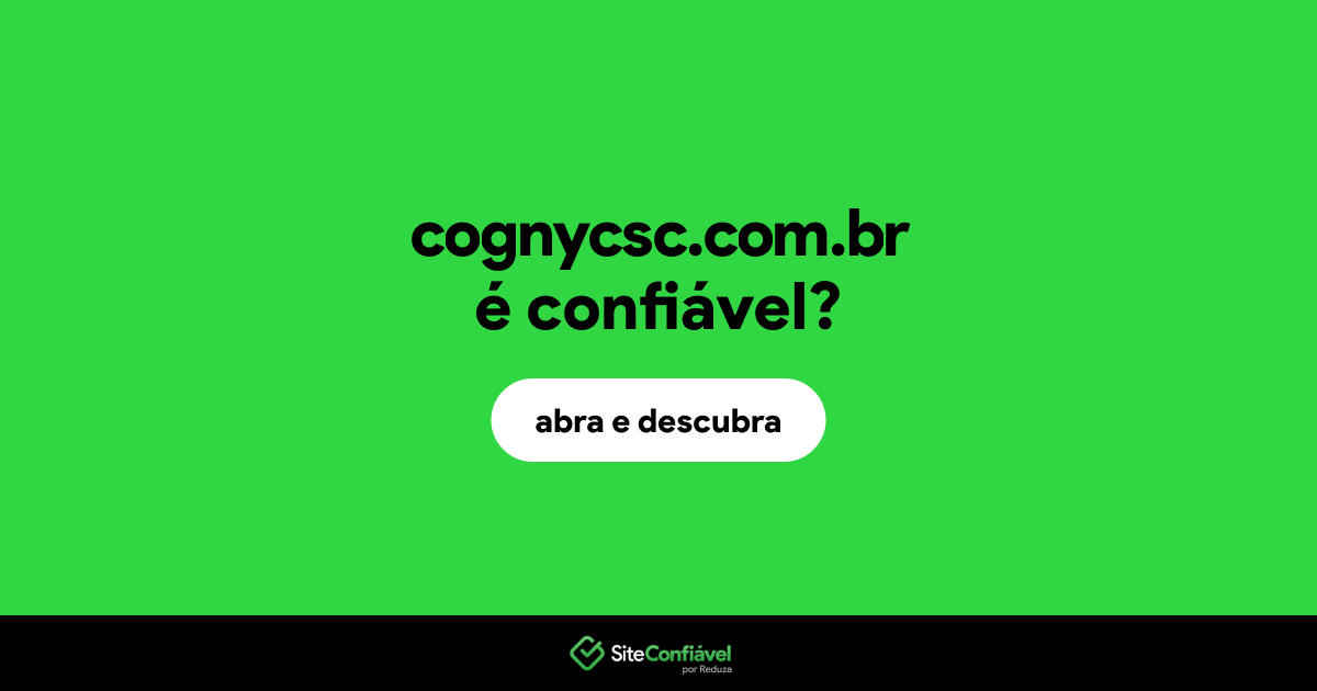 O site cognycsc.com.br é confiável?
