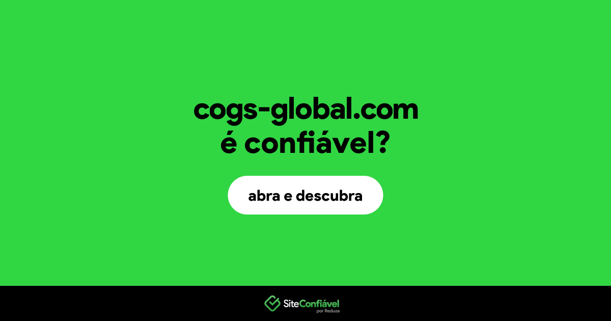 O site cogs-global.com é confiável?