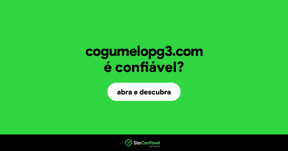 O site cogumelopg3.com é confiável?