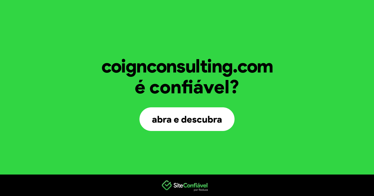 O site coignconsulting.com é confiável?