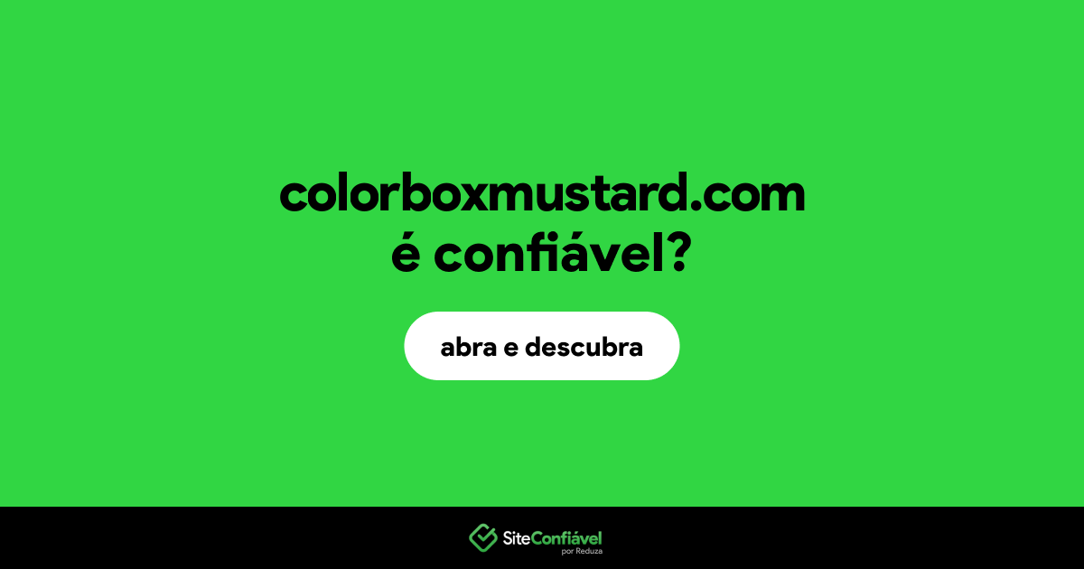 O site colorboxmustard.com é confiável?