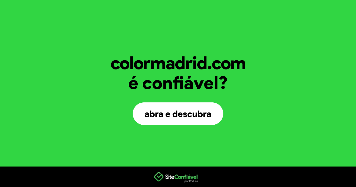 O site colormadrid.com é confiável?