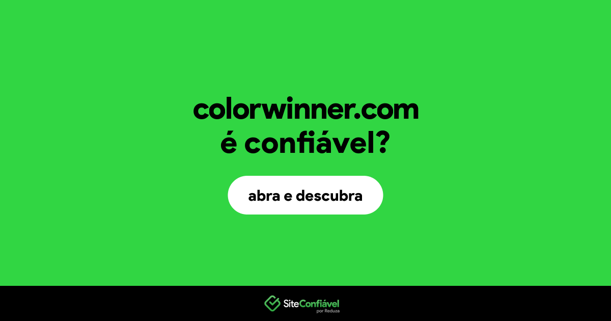 O site colorwinner.com é confiável?