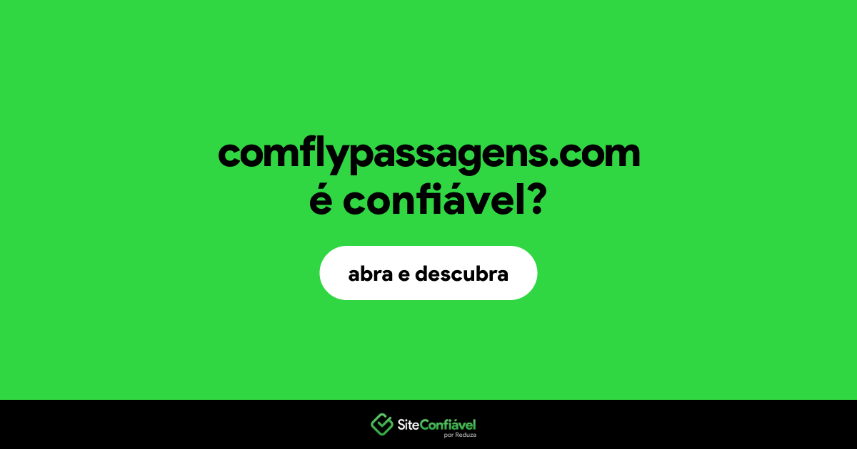 O site comflypassagens.com é confiável?