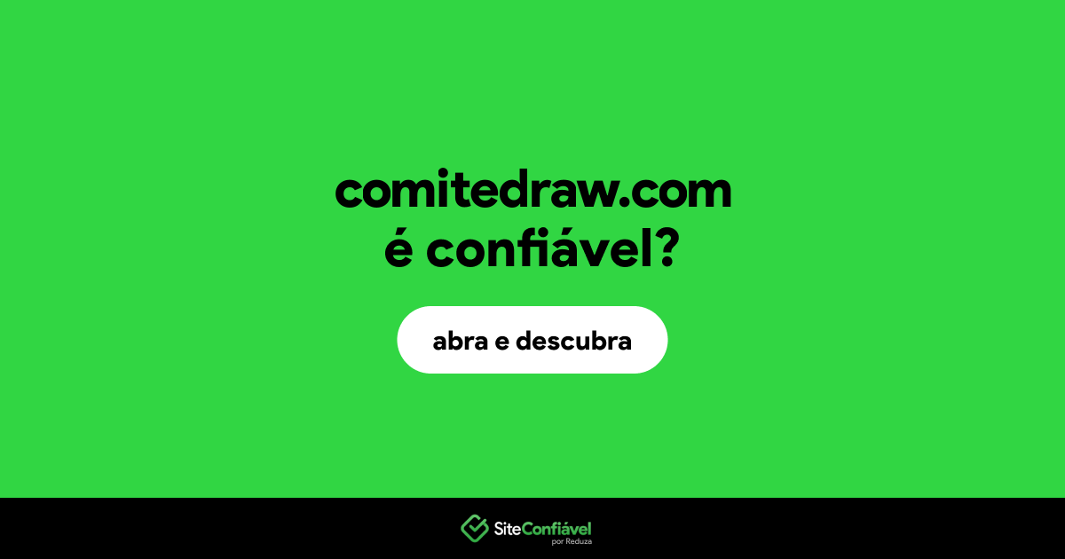 O site comitedraw.com é confiável?