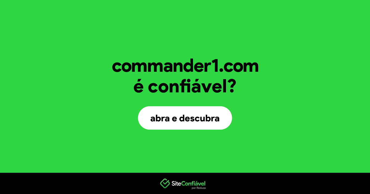 O site commander1.com é confiável?