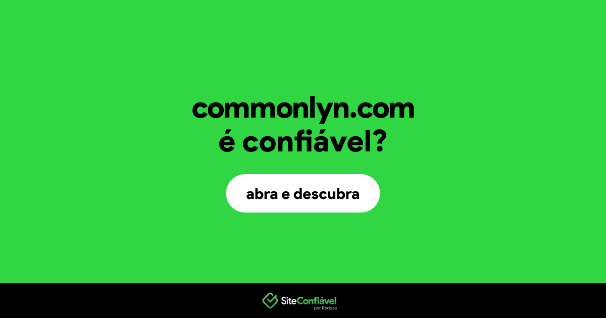 O site commonlyn.com é confiável?