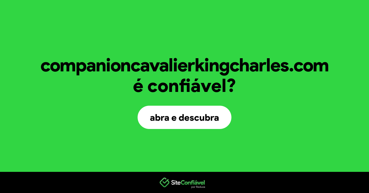 O site companioncavalierkingcharles.com é confiável?