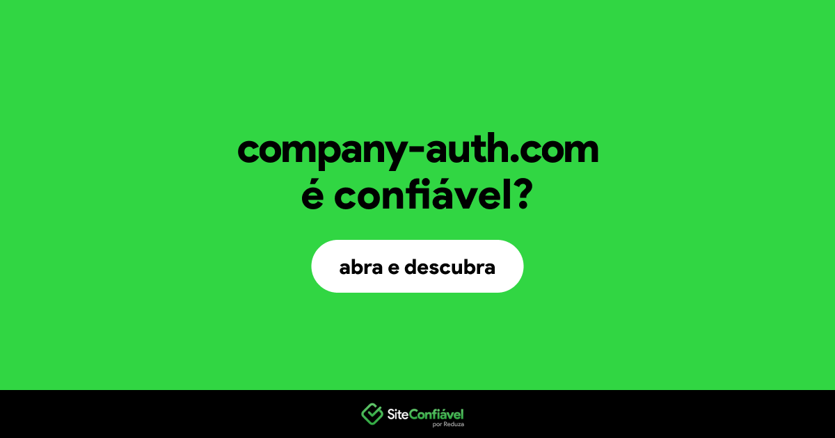 O site company-auth.com é confiável?