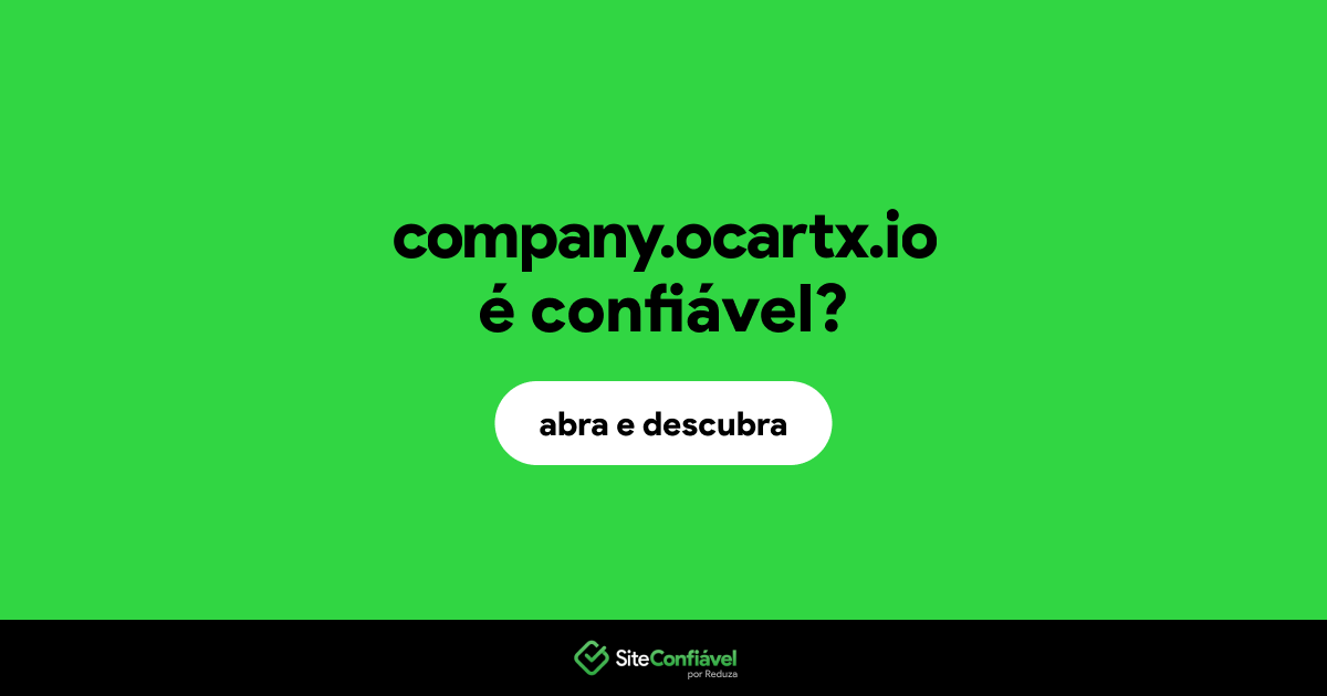O site company.ocartx.io é confiável?