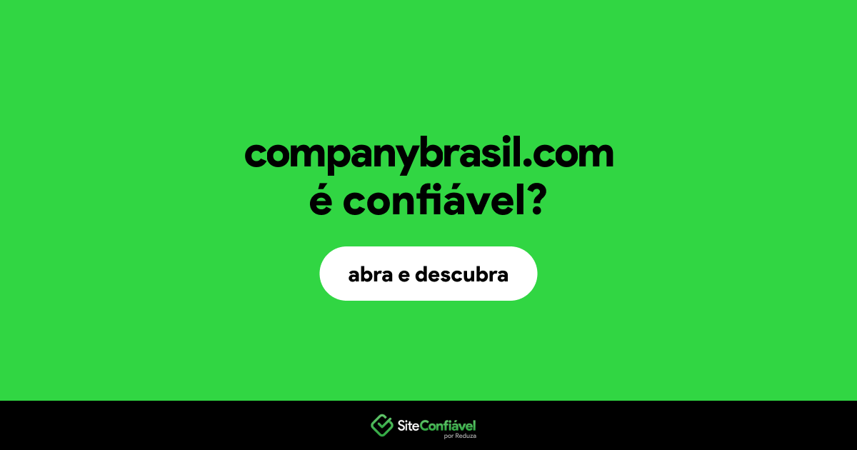 O site companybrasil.com é confiável?