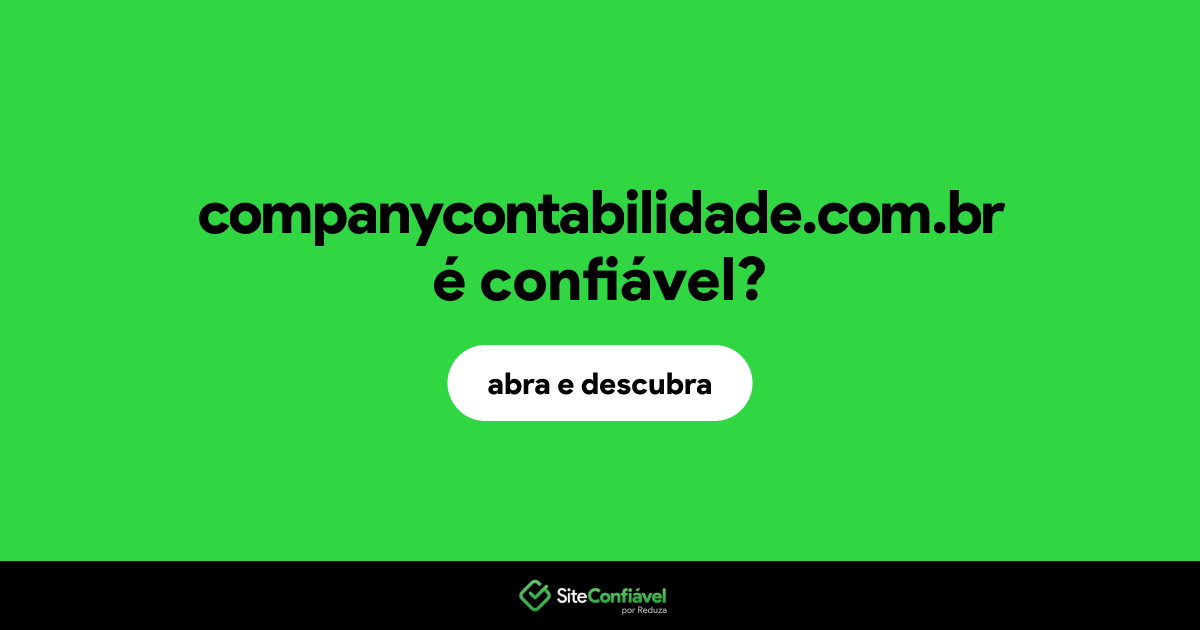 O site companycontabilidade.com.br é confiável?