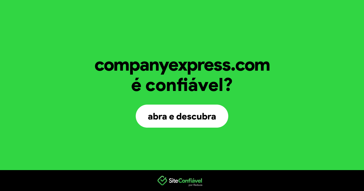 O site companyexpress.com é confiável?