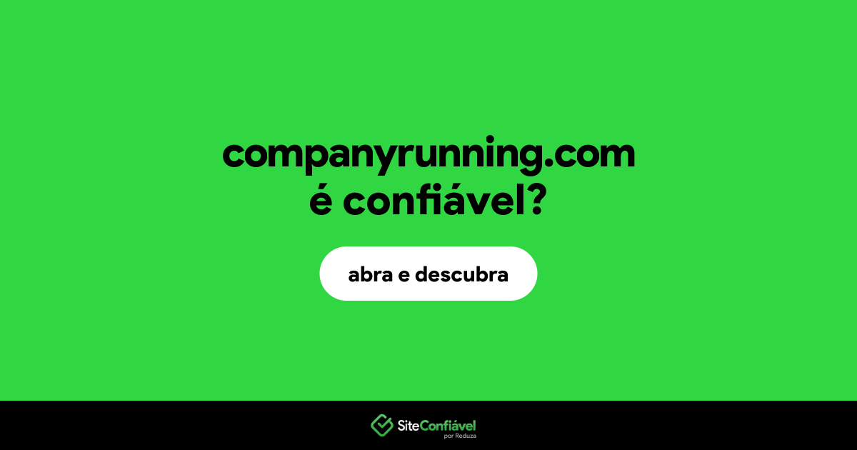 O site companyrunning.com é confiável?