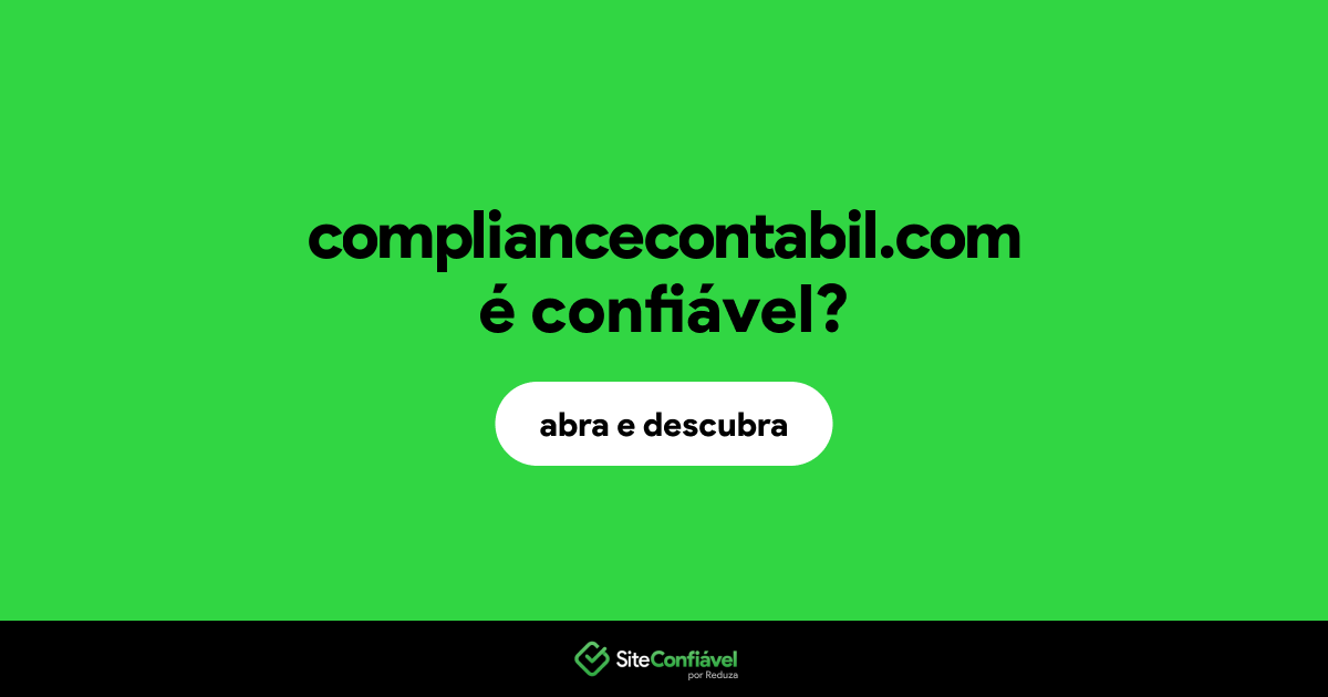 O site compliancecontabil.com é confiável?