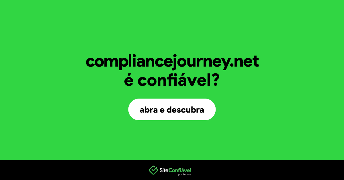 O site compliancejourney.net é confiável?
