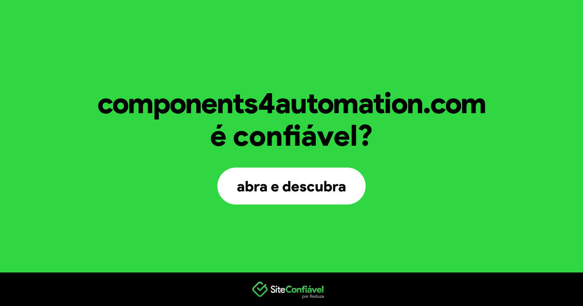 O site components4automation.com é confiável?