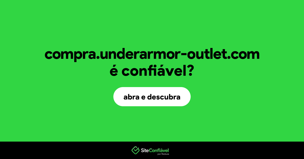 O site compra.underarmor-outlet.com é confiável?