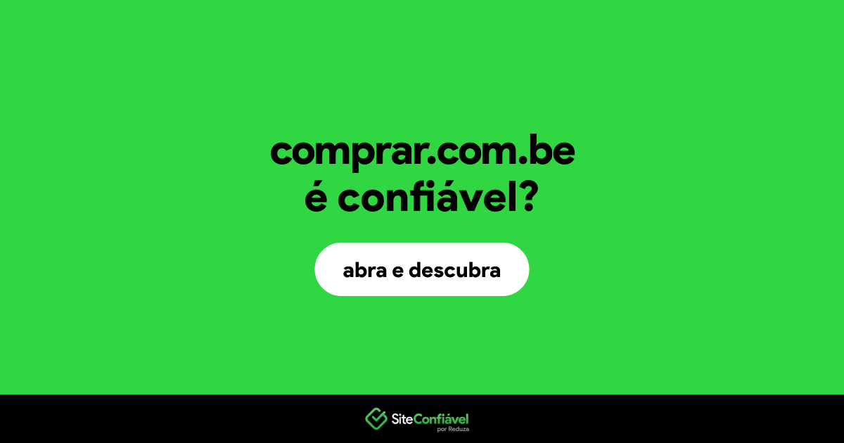 O site comprar.com.be é confiável?