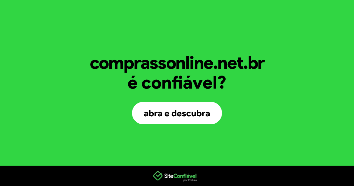 O site comprassonline.net.br é confiável?