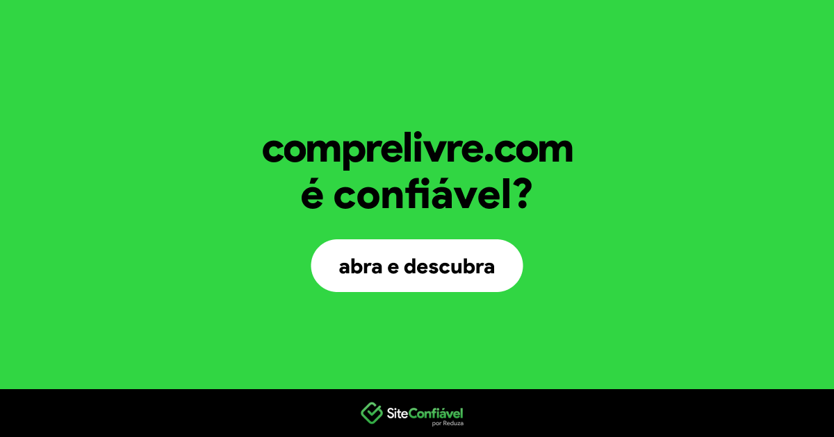 O site comprelivre.com é confiável?