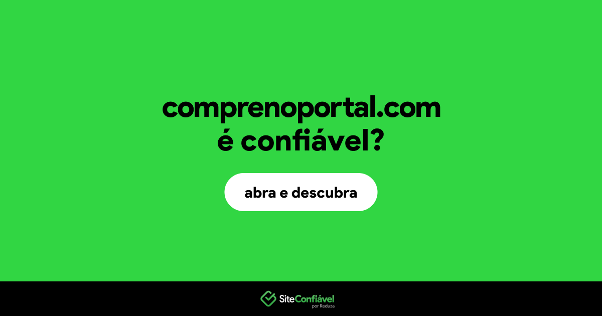 O site comprenoportal.com é confiável?