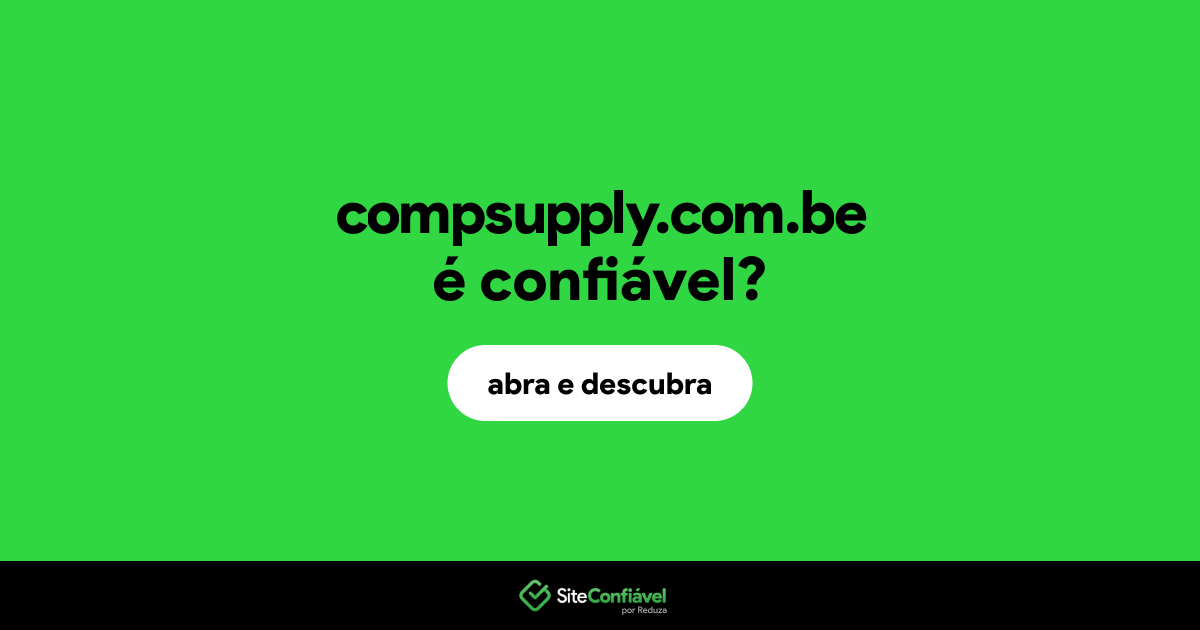 O site compsupply.com.be é confiável?