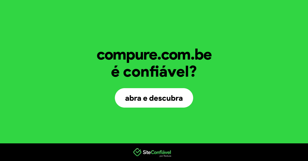 O site compure.com.be é confiável?