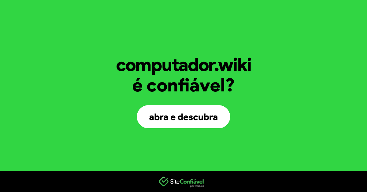 O site computador.wiki é confiável?