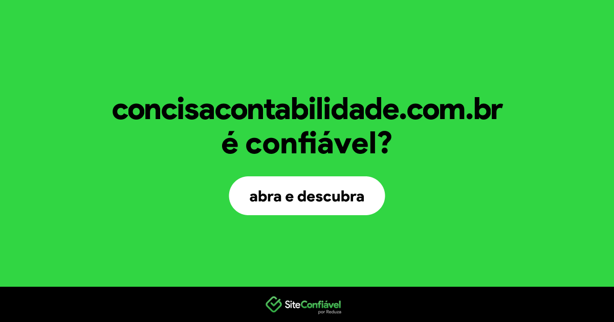 O site concisacontabilidade.com.br é confiável?