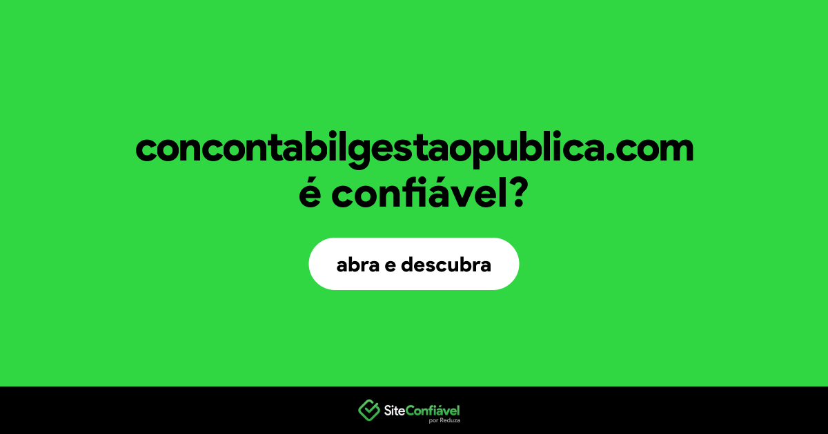 O site concontabilgestaopublica.com é confiável?