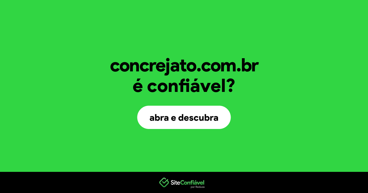 O site concrejato.com.br é confiável?