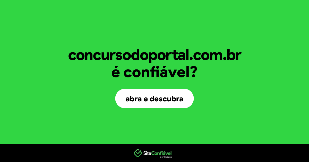O site concursodoportal.com.br é confiável?